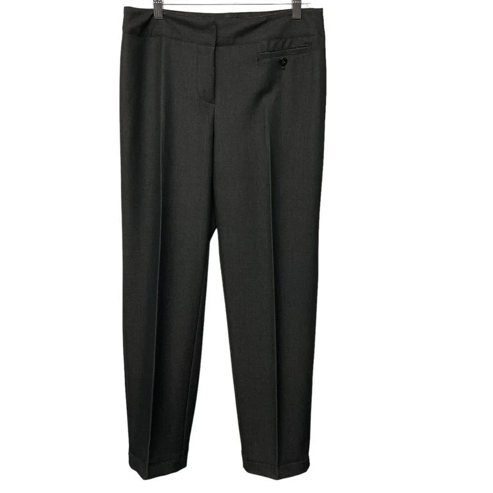 Atelier Urban Outfitters Women's Dress Pants Size 6 Gray Flat Front Straight Leg